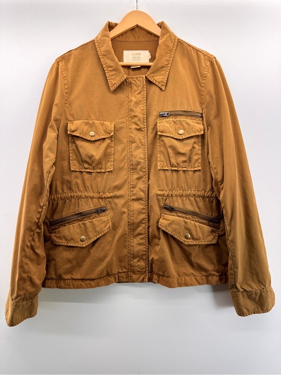 J. Crew Jackets & Blazers - J. Crew Classic Twill Chino Utility Jacket Camel Tan Size Large Safari Preppy